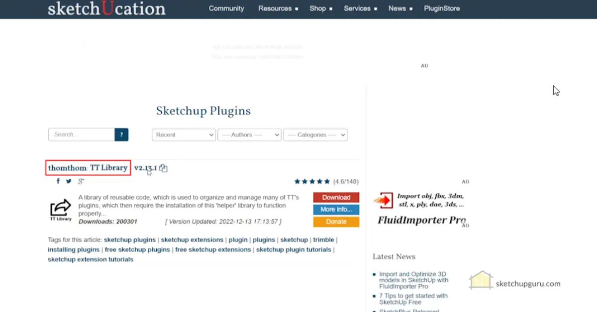 Empowering TT Lib Plugin Boost SketchUp Workflow In 2023