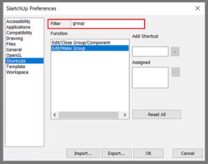 Function in filter box Sketchupguru