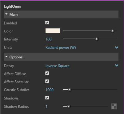 omni-light Settings | V-ray For Sketchup