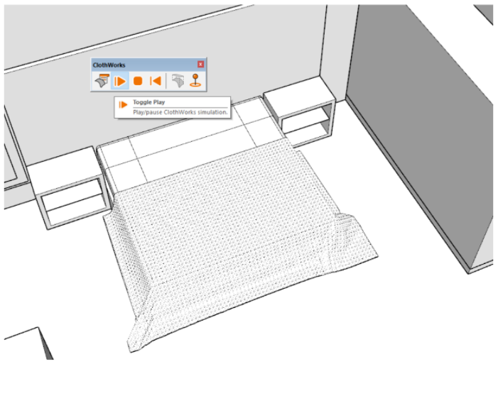 Creating a blanket | Run Simulation Clothworks | SketchUp