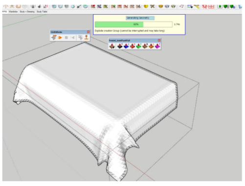 Creating a blanket | Clothworks_ Push and Pull Tool | SketchUp