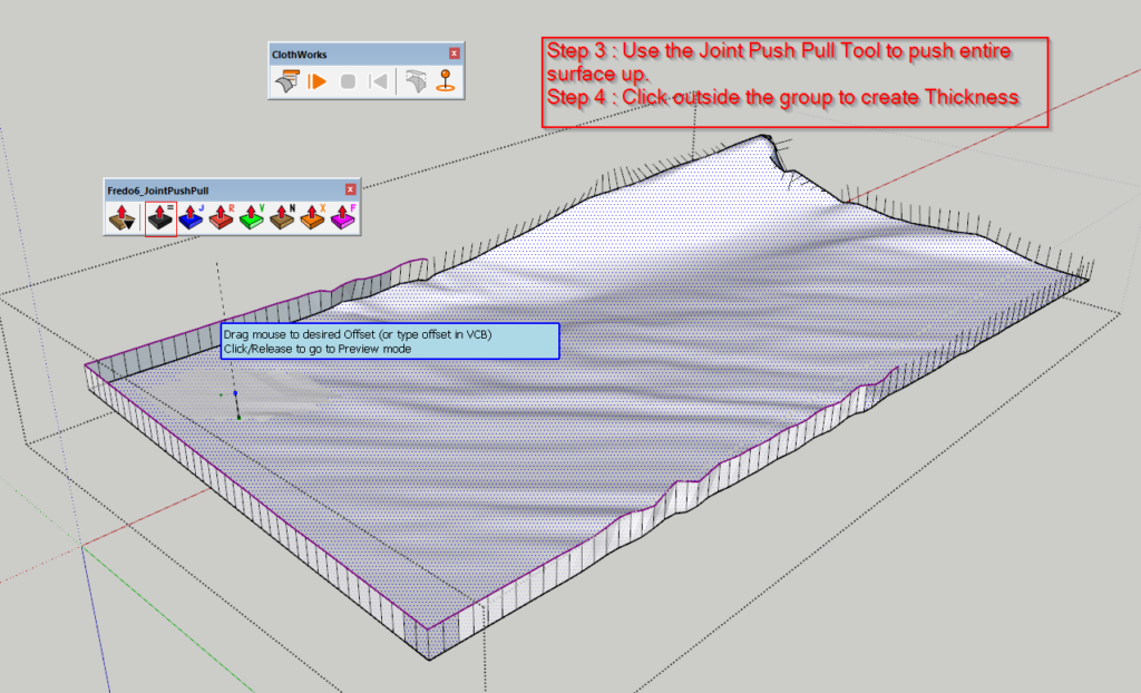 Create cloth using clothworks plugin | Sketchup