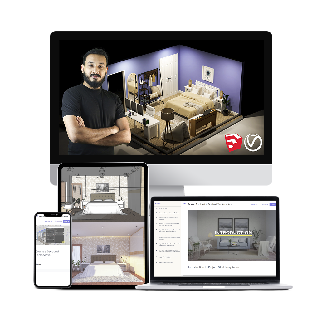 The Complete Sketchup & Vray Course for Interior Design Course